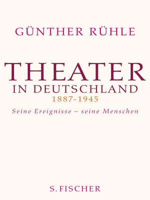 cover image of Theater in Deutschland 1887-1945